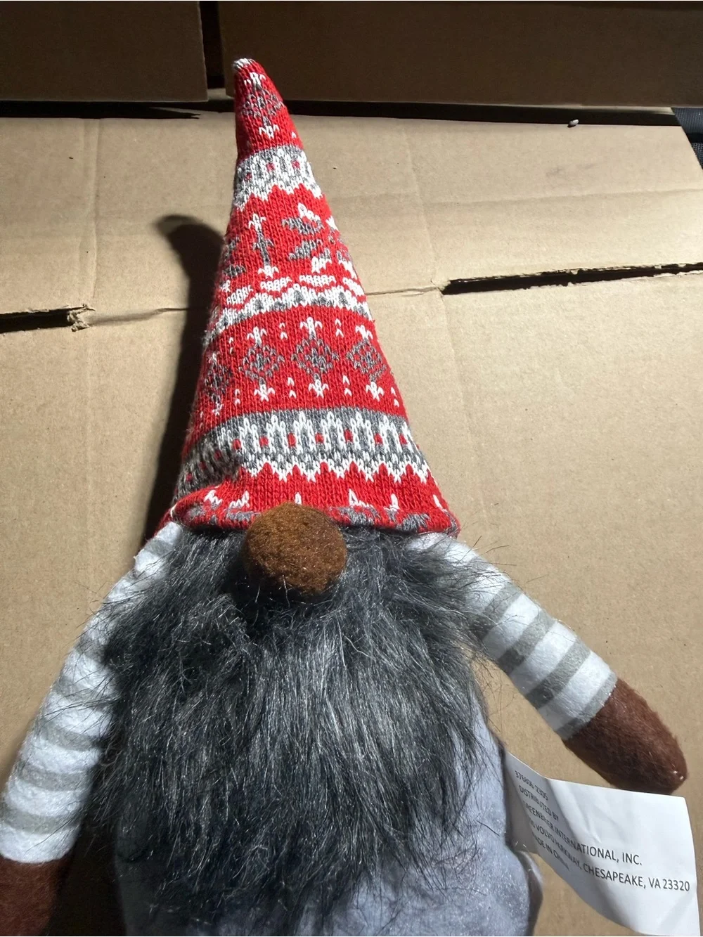 Gnome 14” Gray, White, Brown and Red